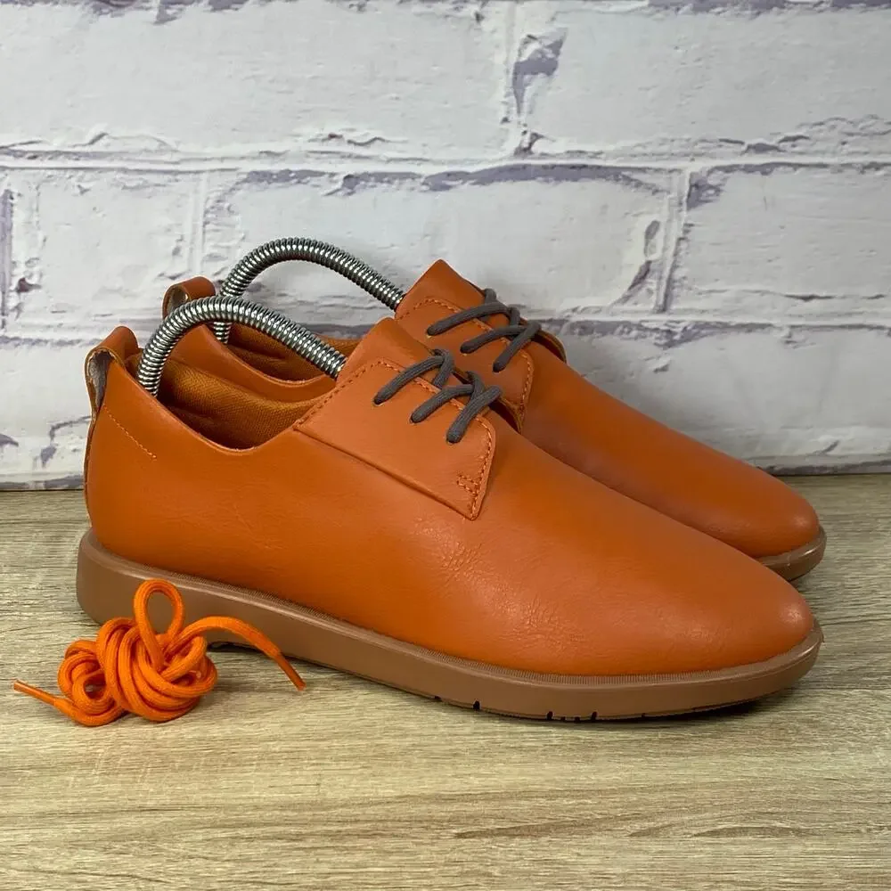 Ponto The Pacific Orange Lace-Up Oxford Shoes Women's Size 9 Casual Sneakers